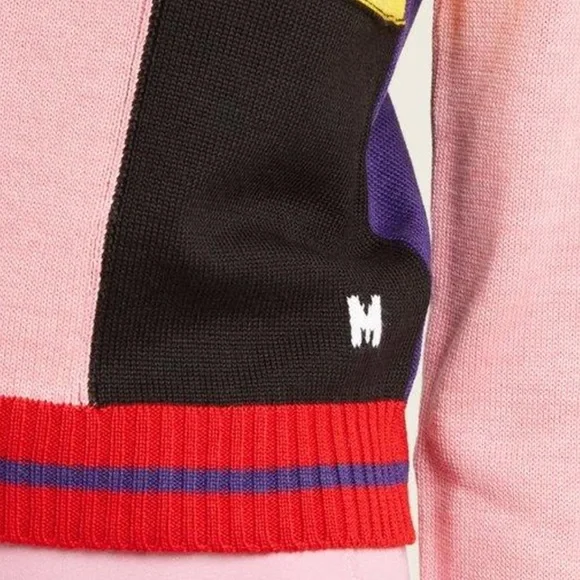 MSGM Color Block Patchwork Wool-Blend Sweater (Multicolored) - Picture 5 of 16